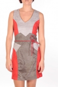 Nana Baila Robe Fraise rouge/gris/anthracite 