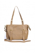 SAC CARTABLE CUIR  TAUPE