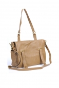 SAC CARTABLE CUIR  TAUPE