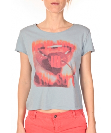 VERO MODA  t-shirt cerise gris