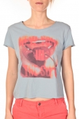 VERO MODA  t-shirt cerise gris