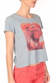 VERO MODA  t-shirt cerise gris