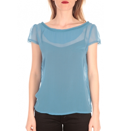 Aggabarti t-shirt voile121072 bleu