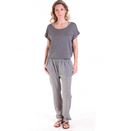 PANTALON ABI178 CENDRE/CRAIE