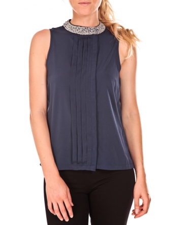 VERO MODA HAUT 82935 BLEU