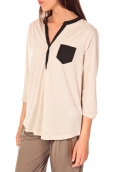 TOM TAILOR BLOUSE SHIRT ÉCRU