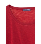 Petit Bateau T-shirt femme col rond en jersey flammé Rouge Passion