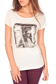 TOM TAILOR T-shirt with print blanc