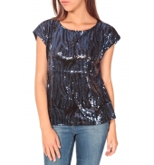 TCQB Top 23171 paillettes Julie GG Noir/Bleu