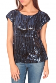 TCQB Top 23171 paillettes Julie GG Noir/Bleu