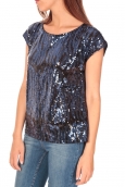 TCQB Top 23171 paillettes Julie GG Noir/Bleu