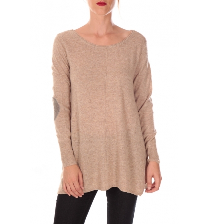 Vision de Rêve Robe Pull Rafaella 1005-1 Beige - 1 acheté = 1 offert