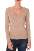 Vision de Rêve Pull Col V Tunisien 1008 Beige