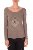 Vision de Rêve Pull Five Col Rond 1036 Taupe