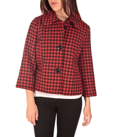 VERO MODA ODA Short Jacket Noir/Rouge