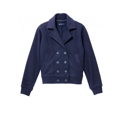 Petit Bateau Veste Femme en Milano Esprit Caban Bleu Smoking 