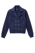 Petit Bateau Veste Femme en Milano Esprit Caban Bleu Smoking 