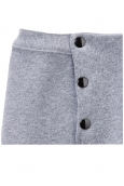 Petit Bateau Jupe Courte Femme Trapèze en Molleton Fleece Gris subway