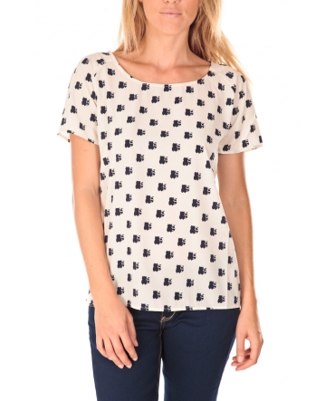 Vero Moda Racoon South Hamptons SS Top EA Écru