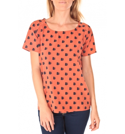 Vero Moda Racoon South Hamptons SS Top EA Rouille