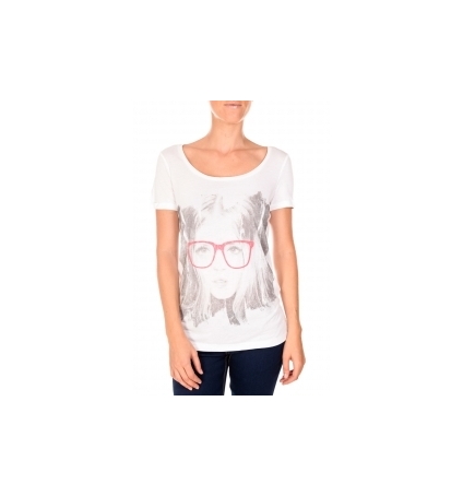 VERO MODA AMANDA GLASSES SS TOP blanc/rose