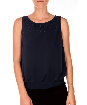 VERO MODA BELFAST SL TOP EA navy