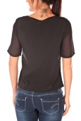 Vero Moda IXUS 2/4 Top HC Wall Aug Noir