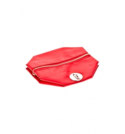 Pochette besace bouton doré Rouge