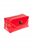 Pochette besace bouton doré Rouge