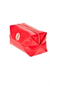 Pochette besace bouton doré Rouge