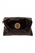 Pochette besace bouton doré Noire