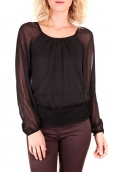 Vero Moda Neeba Maria Dicte LS Top Mix EA Noir