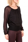 Vero Moda Neeba Maria Dicte LS Top Mix EA Noir