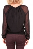 Vero Moda Neeba Maria Dicte LS Top Mix EA Noir