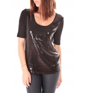 VERO MODA JESSIE 2/4 SEQUENCE TOP WALL Noir 