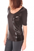 VERO MODA JESSIE 2/4 SEQUENCE TOP WALL Noir 