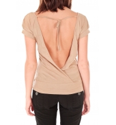 by la vitrine T-shirt dos cache coeur 017 Beige 