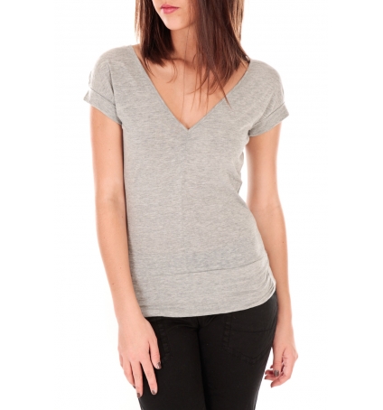 by la vitrine T-shirt dos cache coeur 017 Gris