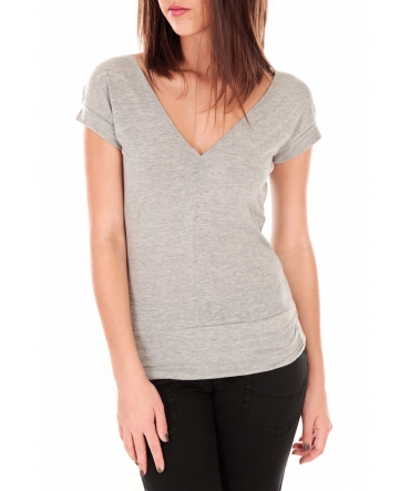 by la vitrine T-shirt dos cache coeur 017 Gris