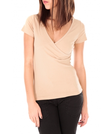 by la vitrine T-shirt basic cache cœur 23E-14 Beige