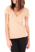 by la vitrine T-shirt basic cache cœur 23E-14 Beige