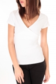 by la vitrine T-shirt basic cache cœur 23E-14 Blanc  