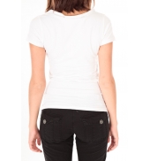 by la vitrine T-shirt basic cache cœur 23E-14 Blanc  