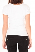 by la vitrine T-shirt basic cache cœur 23E-14 Blanc  