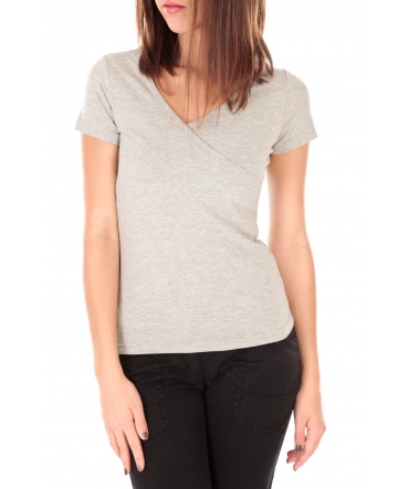 by la vitrine T-shirt basic cache cœur 23E-14 Gris