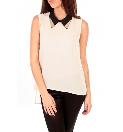 Vero Moda Tosh SL Top AC Wall Écru