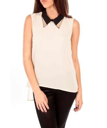 Vero Moda Tosh SL Top AC Wall Écru