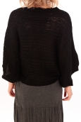 De Fil En Aiguille Pull Poncho Sophyline T-1614 Noir