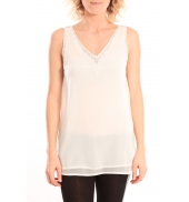 Vero Moda Pearl SL Long Top Blanc