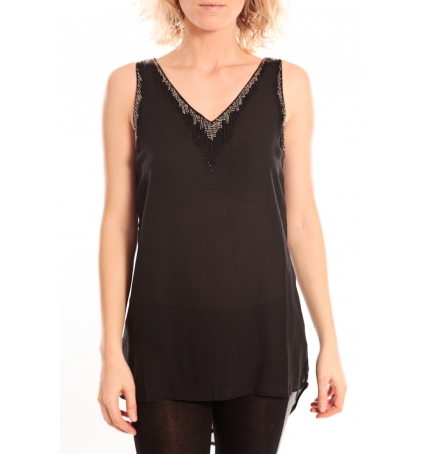 Vero Moda Pearl SL Long Top Noir 